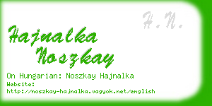 hajnalka noszkay business card